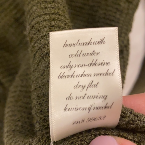 Army Green Pullover Sweater - Picture 7 of 7